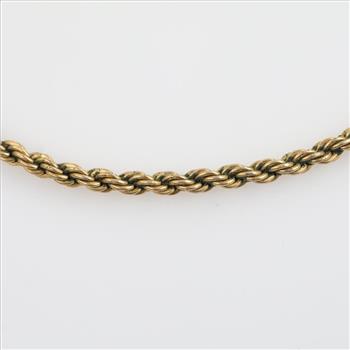 10kt GP Rope Chain Necklace