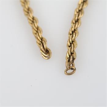 10kt GP Rope Chain Necklace