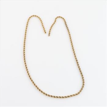 10kt GP Rope Chain Necklace