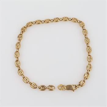 10kt GP Semi-Hollow Bracelet