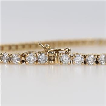 10kt GP Silver Clear Stone Tennis Bracelet