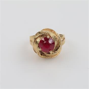 10kt Red Stone Ring