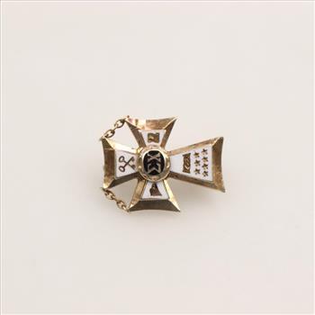 10kt Rose Gold Cross Pin