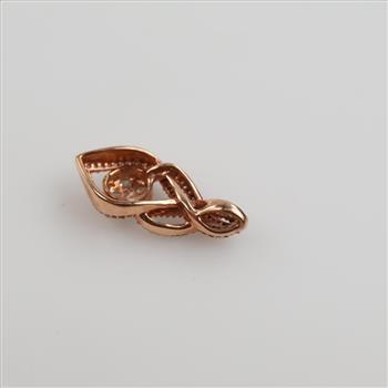 10kt Rose Gold Diamond Pendant