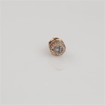 10kt Rose Gold Diamond Single Earring