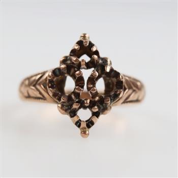 10kt Rose Gold Ring Setting