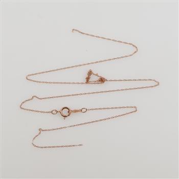 10kt Rose Gold Singapore Chain Necklace