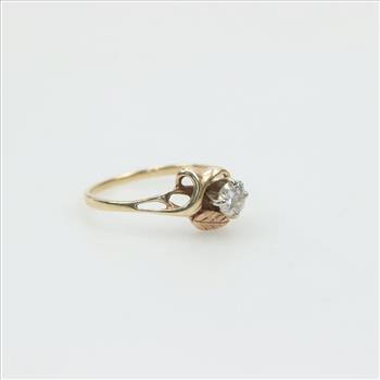 10kt Tri Colored Gold Diamond Ring