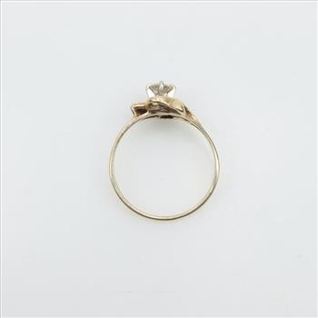 10kt Tri Colored Gold Diamond Ring