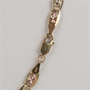 10kt Tri Colored Gold Necklace