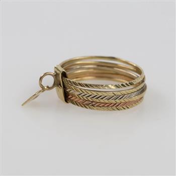 10kt Tri-Color Gold Milti Band Ring