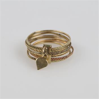 10kt Tri-Color Gold Milti Band Ring