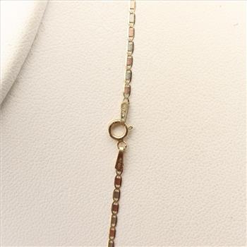 10kt Tri-color Gold Name Plate Necklace