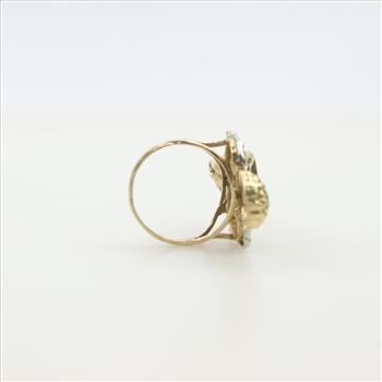 10kt Two Tone Angel Ring