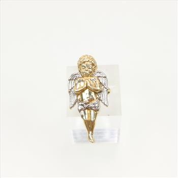 10kt Two Tone Angel Ring