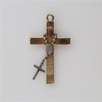 10kt Two Tone GF Religious Pendant