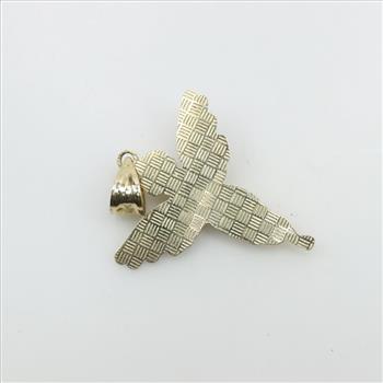 10kt Two Tone Gold Angel Pendant