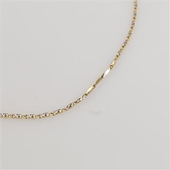 10kt Two Tone Gold Anklet