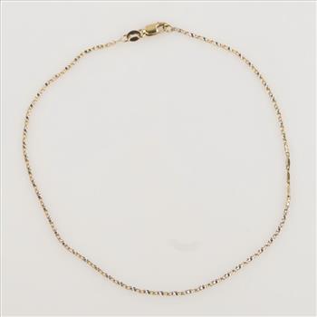 10kt Two Tone Gold Anklet