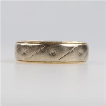 10kt Two Tone Gold Band