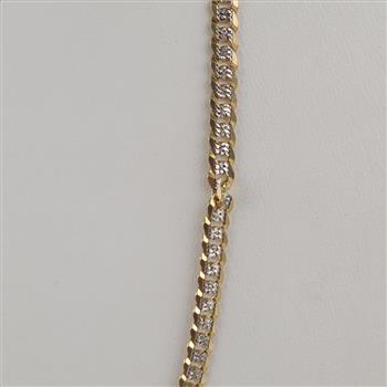 10kt Two Tone Gold Cuban Link Necklace
