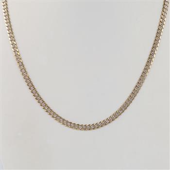10kt Two Tone Gold Cuban Link Necklace