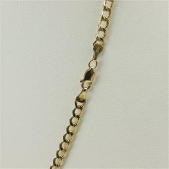 10kt Two Tone Gold Curb Chain Necklace