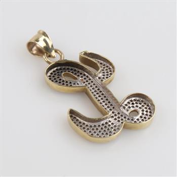 10kt Two Tone Gold Diamond Accent  