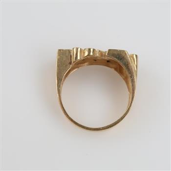10kt Two Tone Gold Diamond Accent Name Ring