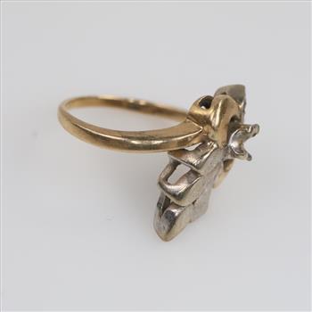 10kt Two Tone Gold Diamond Accent Ring