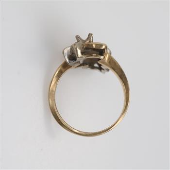 10kt Two Tone Gold Diamond Accent Ring