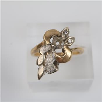 10kt Two Tone Gold Diamond Accent Ring