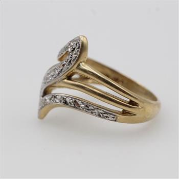 10kt Two Tone Gold Diamond Accent Ring