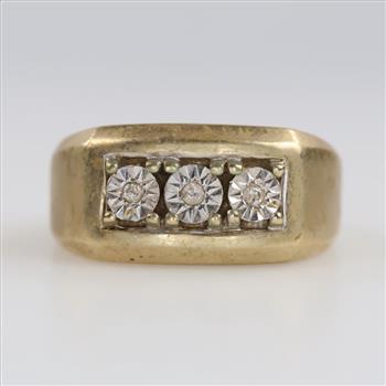 10kt Two Tone Gold Diamond Accent Ring