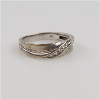 10kt Two Tone Gold Diamond Band