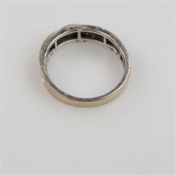 10kt Two Tone Gold Diamond Band
