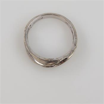 10kt Two Tone Gold Diamond Band