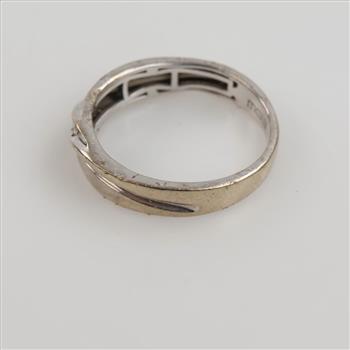 10kt Two Tone Gold Diamond Band