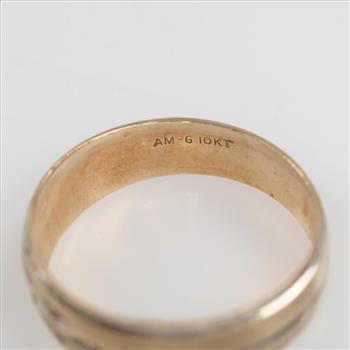 10kt Two Tone Gold Diamond Band