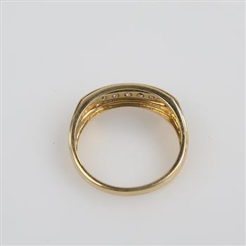 10kt Two Tone Gold Diamond Band