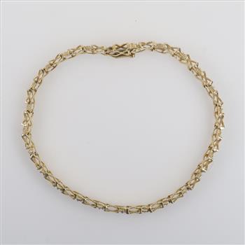 10kt Two Tone Gold Diamond Bracelet