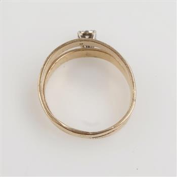 10kt Two Tone Gold Diamond Bridal Set