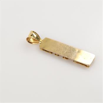 10kt Two Tone Gold Diamond Name Pendant
