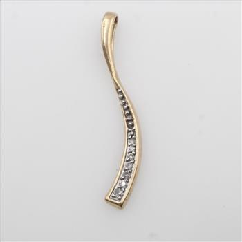 10kt Two Tone Gold Diamond Pendant