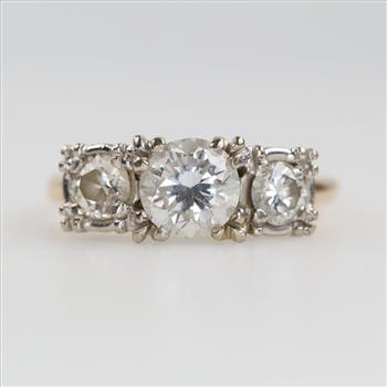 10kt Two Tone Gold Diamond Ring