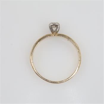 10kt Two Tone Gold Diamond Ring