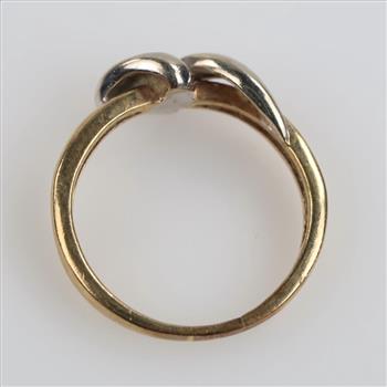 10kt Two Tone Gold Diamond Ring