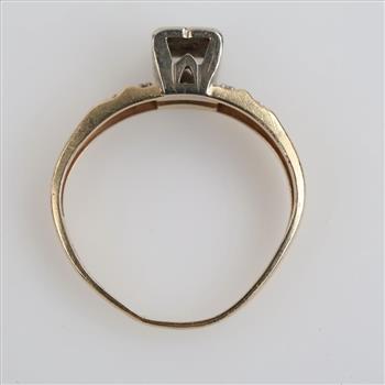 10kt Two Tone Gold Diamond Ring