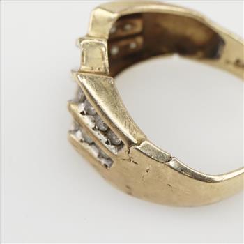 10kt Two Tone Gold Diamond Ring
