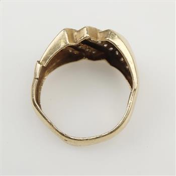 10kt Two Tone Gold Diamond Ring